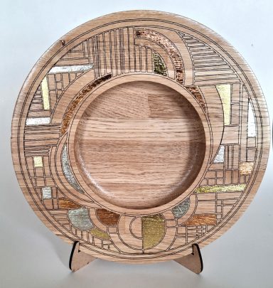 Engraved and gilded platter