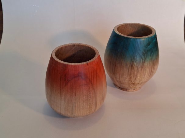 A pair of coloured forms