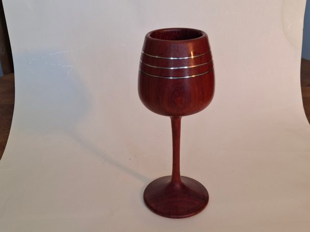 Silver inlaid goblet