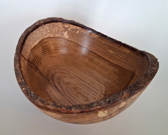 Natural-edge Ash bowl